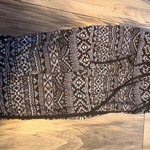 No Boundaries Black and White Patterned Pants